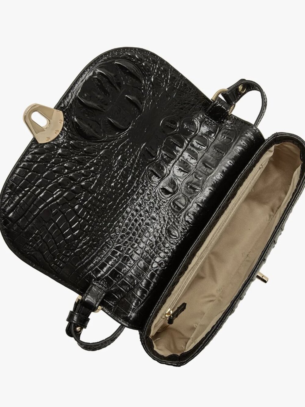 NWT ✅ Brahmin PORTIA BLACK Melbourne Leather Bag ⭐ NWT, COA, DUST BAG - Picture 5 of 16